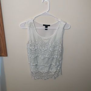 Lace front tank top